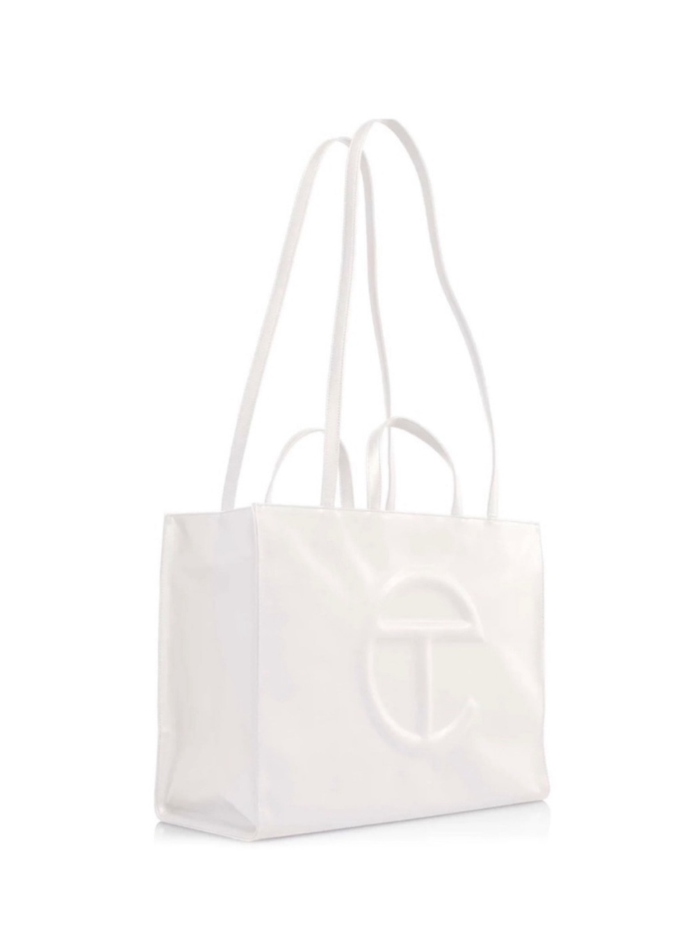 Telfar White Logo Tote